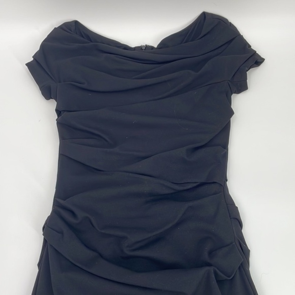 UEC Escada little black midi dress capped sleeves size IT 34 / US 4